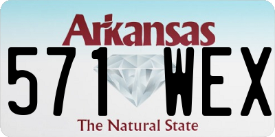 AR license plate 571WEX