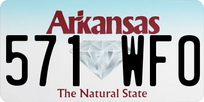 AR license plate 571WFO