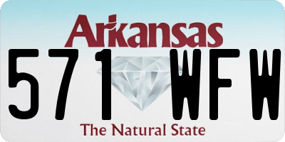 AR license plate 571WFW