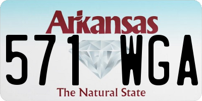 AR license plate 571WGA