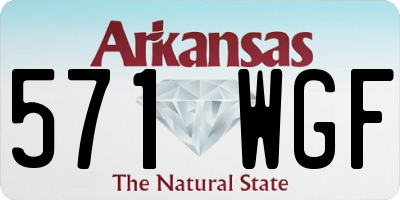 AR license plate 571WGF