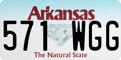 AR license plate 571WGG