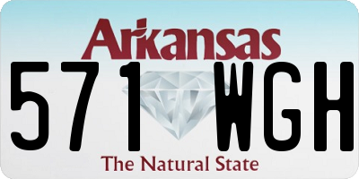 AR license plate 571WGH