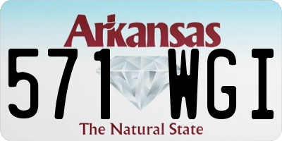 AR license plate 571WGI