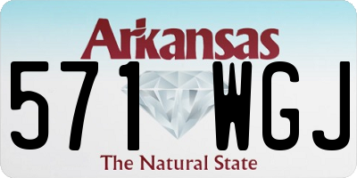 AR license plate 571WGJ