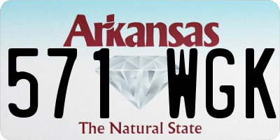 AR license plate 571WGK