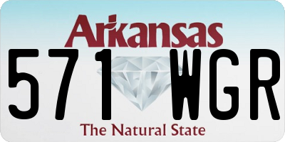 AR license plate 571WGR
