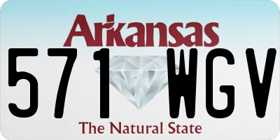 AR license plate 571WGV