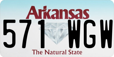 AR license plate 571WGW
