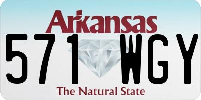 AR license plate 571WGY