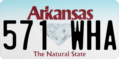 AR license plate 571WHA