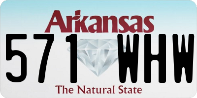AR license plate 571WHW