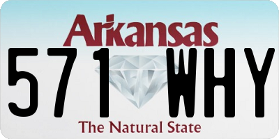 AR license plate 571WHY