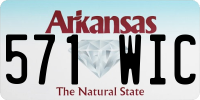 AR license plate 571WIC