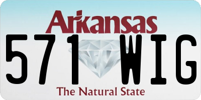 AR license plate 571WIG