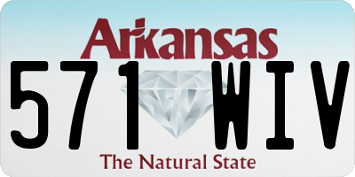 AR license plate 571WIV
