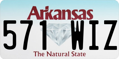 AR license plate 571WIZ