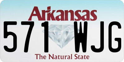 AR license plate 571WJG
