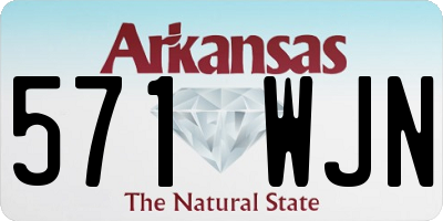 AR license plate 571WJN