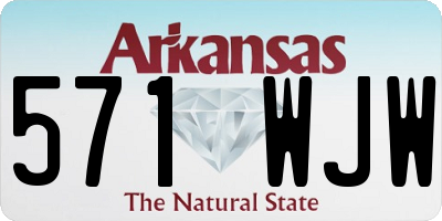 AR license plate 571WJW