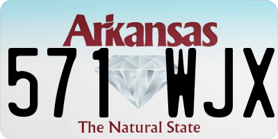 AR license plate 571WJX