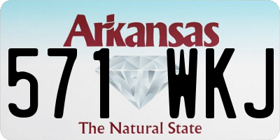 AR license plate 571WKJ