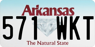 AR license plate 571WKT