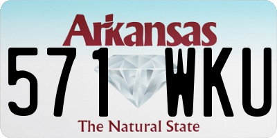 AR license plate 571WKU