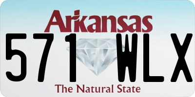 AR license plate 571WLX