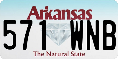 AR license plate 571WNB