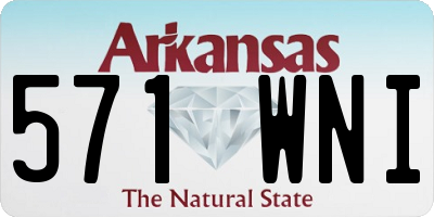 AR license plate 571WNI
