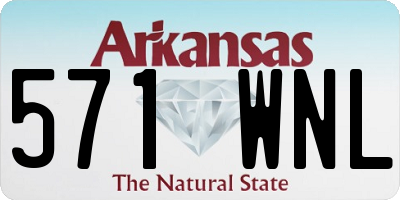 AR license plate 571WNL
