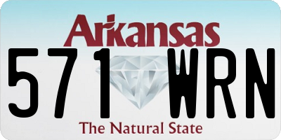 AR license plate 571WRN