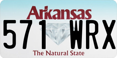 AR license plate 571WRX