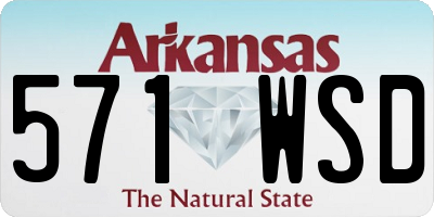 AR license plate 571WSD