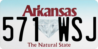 AR license plate 571WSJ