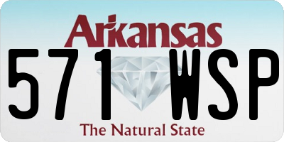 AR license plate 571WSP