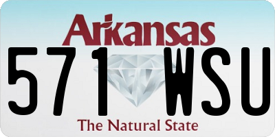 AR license plate 571WSU