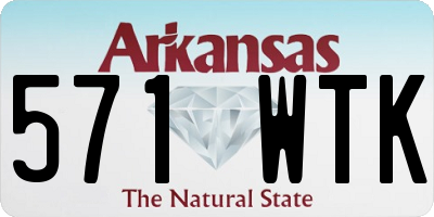 AR license plate 571WTK