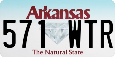 AR license plate 571WTR