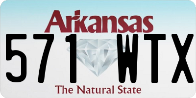 AR license plate 571WTX