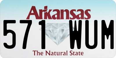 AR license plate 571WUM