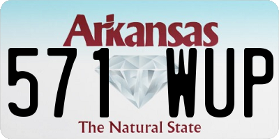 AR license plate 571WUP