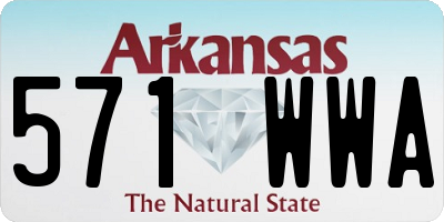 AR license plate 571WWA