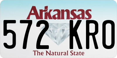AR license plate 572KRO