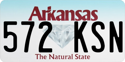 AR license plate 572KSN