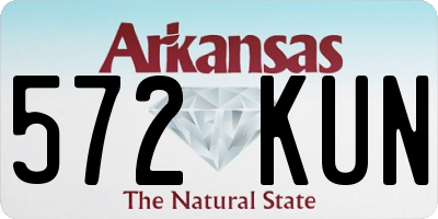 AR license plate 572KUN