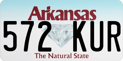 AR license plate 572KUR