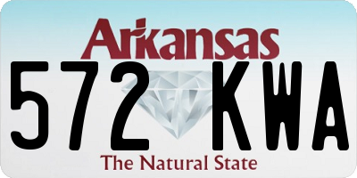 AR license plate 572KWA