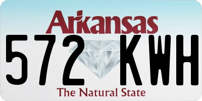 AR license plate 572KWH